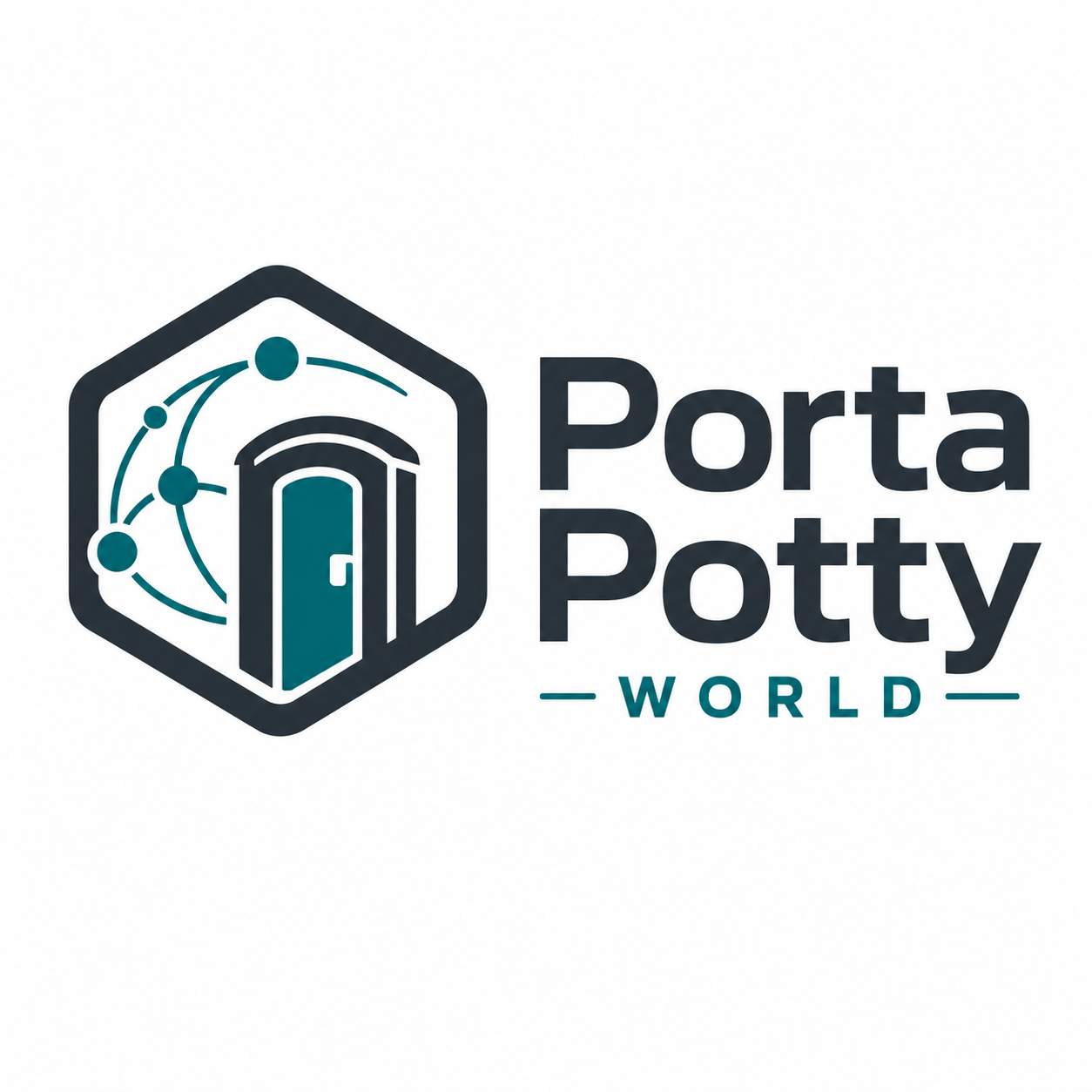 Porta Potty World portable restroom industry brand logo